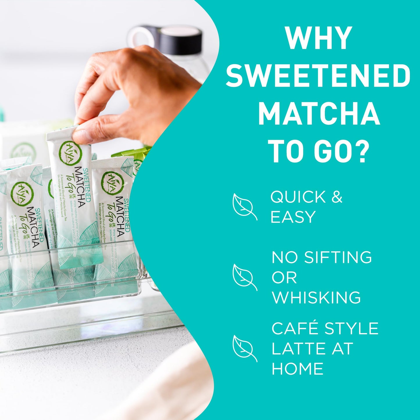 Aiya Sweetened Matcha To Go, 96 Gr