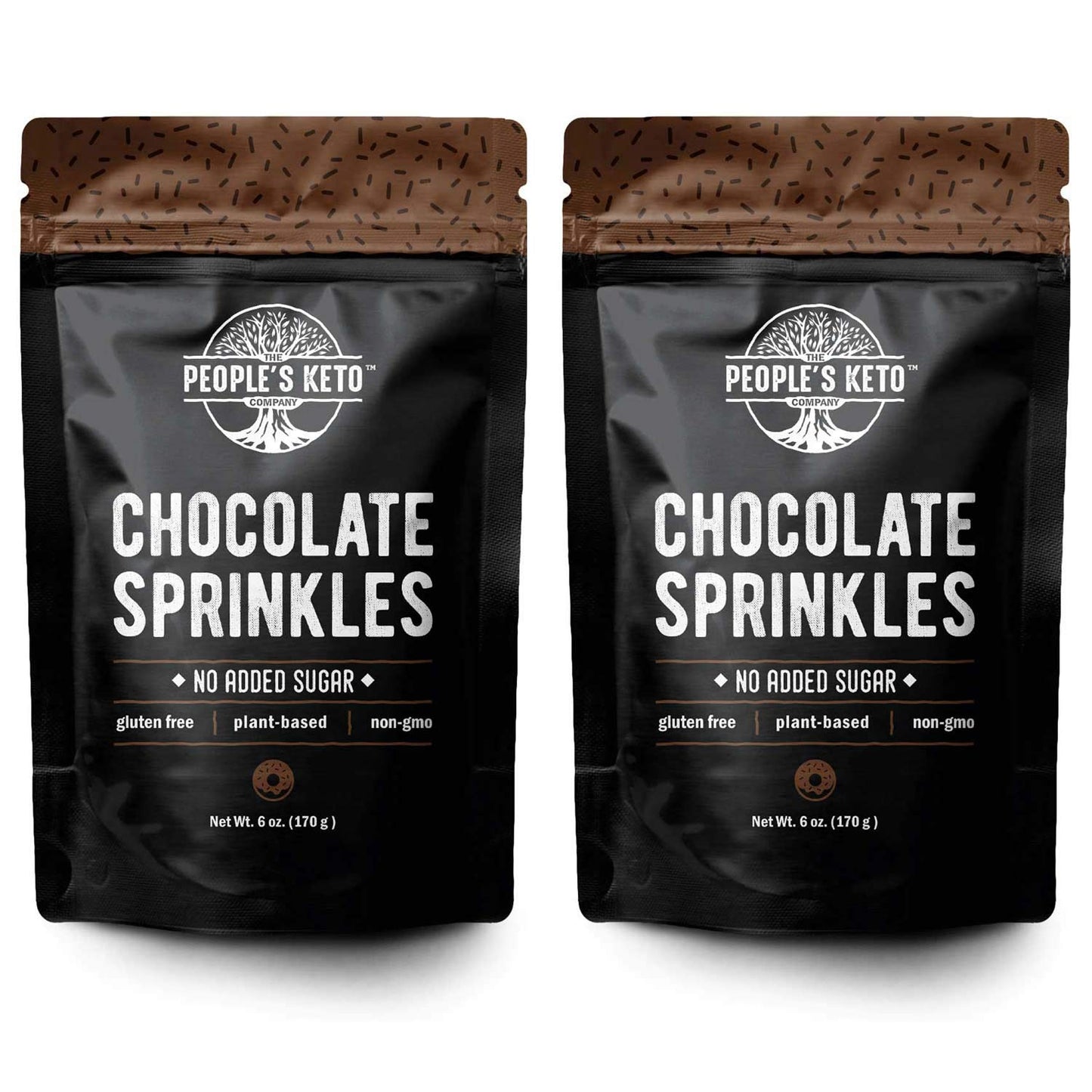 The Peoples Keto Company Keto Sprinkles, Sugar Free, Vegan, Gluten Free, 6 oz. (Pack of 2)