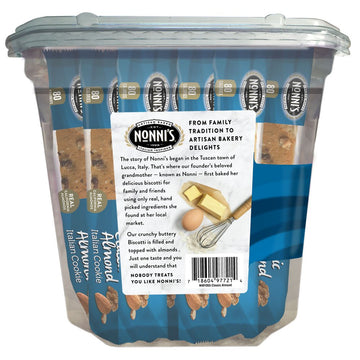 Nonnis Biscotti Value Pack, Originali Classic Almond, 25 Count, 1.1 lb, Medium Size