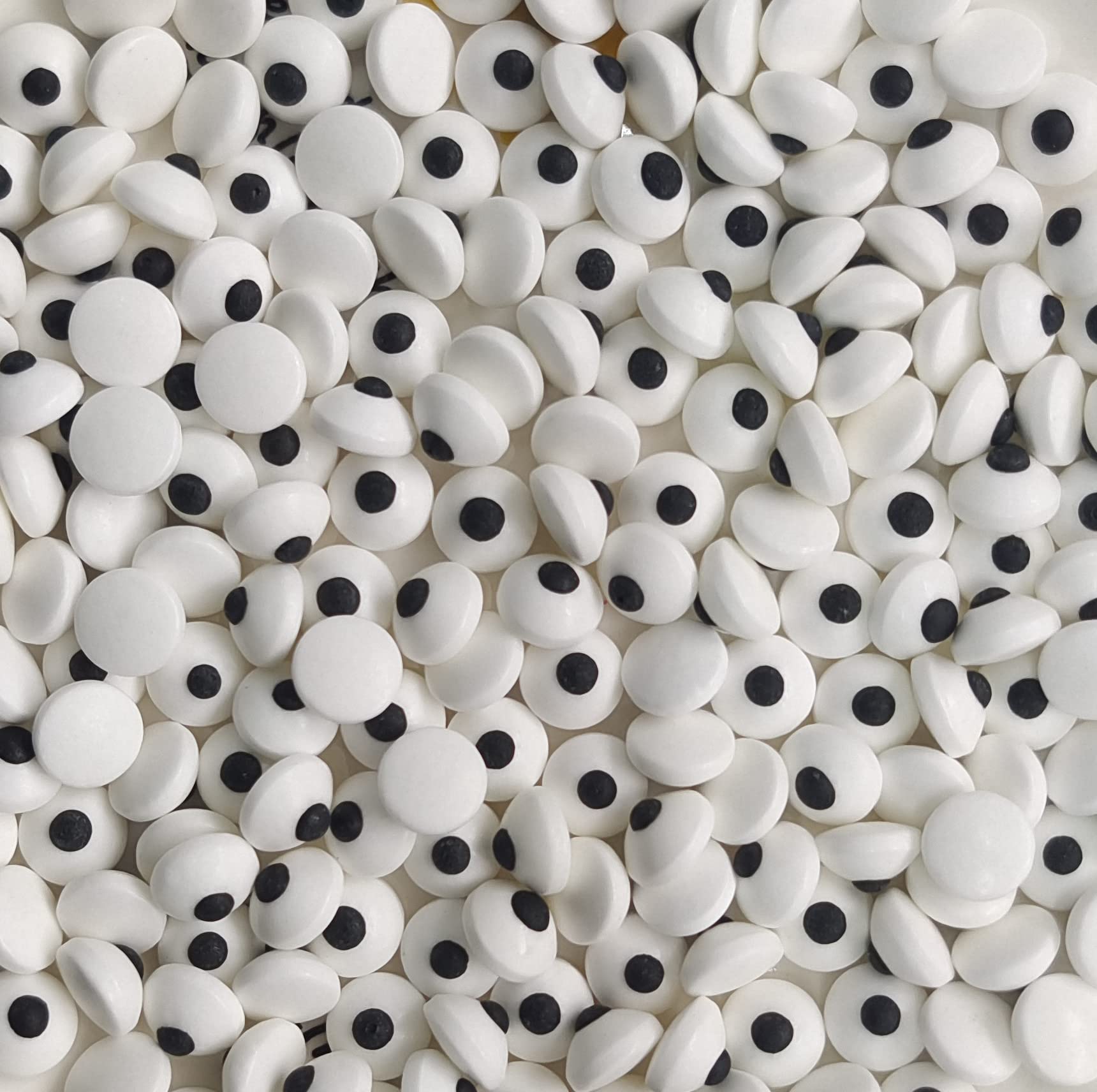 Sentovac Small Candy Eyes For Decorating | Edible Candy Eyeballs Sprinkles For Halloween Christmas | Cake And Cupcake Topper Decorations | 1 Bottle 2.75Oz Edible Eyes (1Cm)