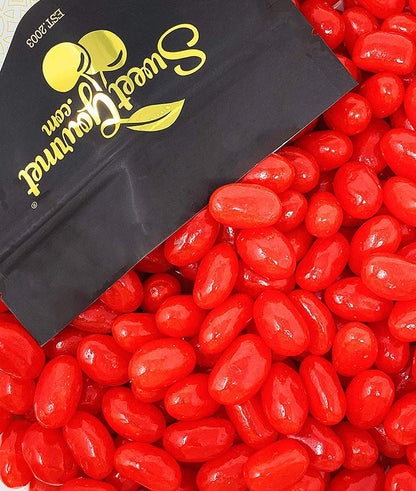 SweetGourmet Red Jumbo Cinnamon Jelly Beans, Sweet and Spicy Candy, 2 Pounds