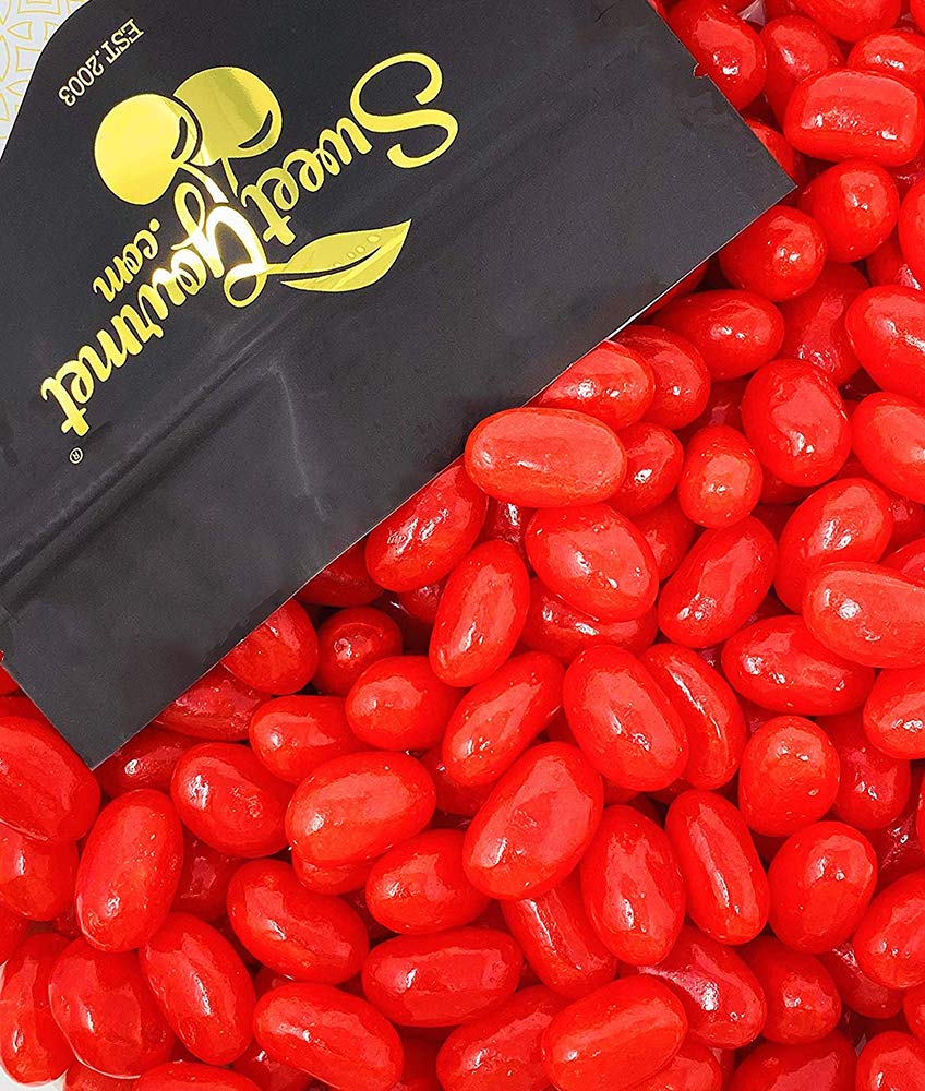 Sweetgourmet Red Jumbo Cinnamon Jelly Beans, Sweet And Spicy Candy, 3 Pounds