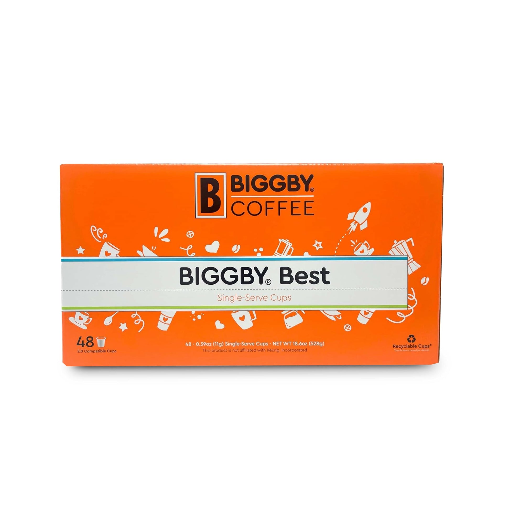BIGGBY Medium Roast Coffee, 48 Count Single Serve Pods, 1 Pack
