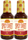 Country Bobs Spicy Sweet BBQ Sauce, Slightly Sweet with Bold Heat, 18 oz (Pack of 2)