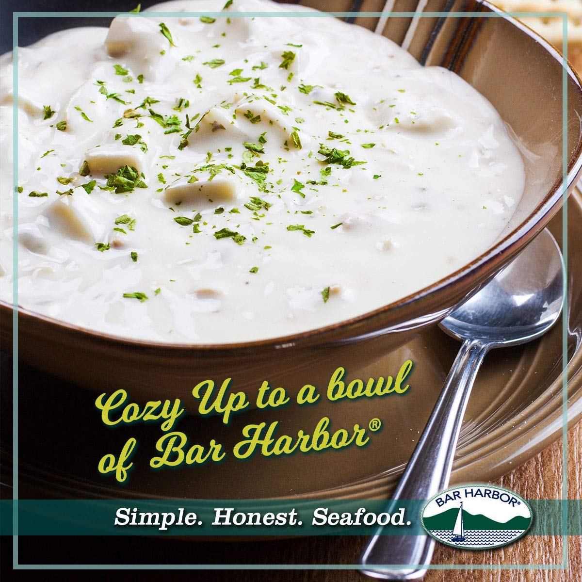 Bar Harbor Chowder, All Natural New England Clam, Cans - 15 Ounce