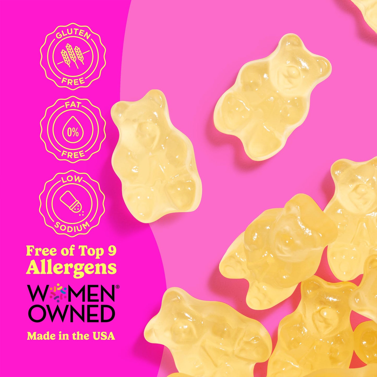 Albanese Worlds Best Pineapple Gummi Bears | 5lbs of Candy | Gluten Free, Fat Free, Soft and Chewy Gummy Bears | Perfect for Bi