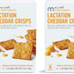 Munchkin Milkmakers Lactation Cheddar Crisps for Breastfeeding Moms with Oats and Flax, 6 Count (Pack of 2)