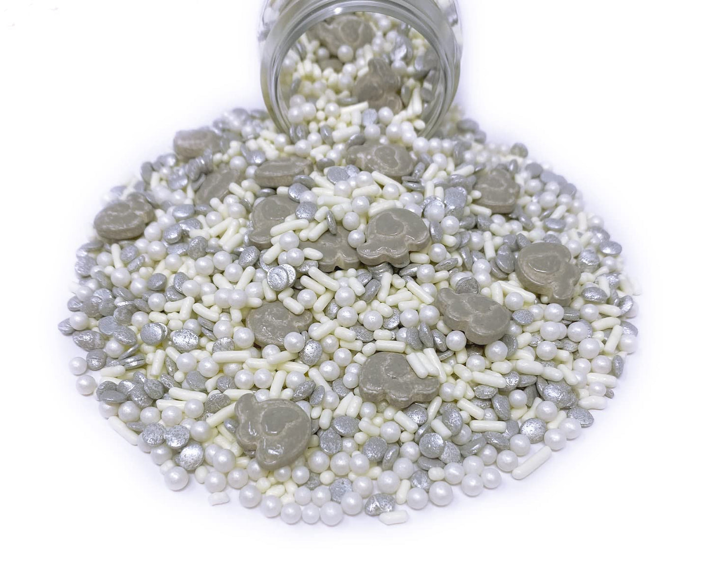 Mystic Sprinkles Baby Shower Sprinkle Mixes (White Elephant Sprinkle Mix 3.7Oz)