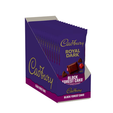 Cadbury Royal Dark Black Forest Cake Dark Chocolate Candy Bars, 3.5 Oz (14 Count)