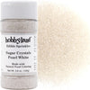 Hobbyland Natural Colored Decorating Sugar Crystals (Pearl White) Made With Natural Food Coloring, Handcrafted Color, Large Size