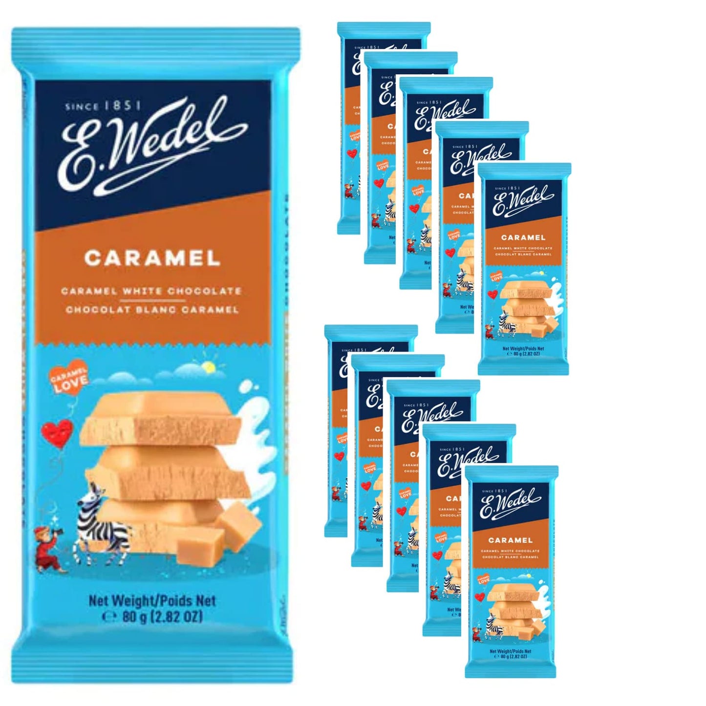 E.Wedel Chocolate (5 - Pack  White Chocolate Carmel)