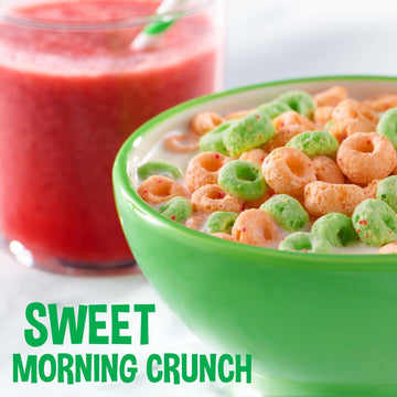 Kelloggs Apple Jacks Breakfast Cereal, Kids Snacks, Family Breakfast, Giant Size, Original, 23oz Box (1 Box)