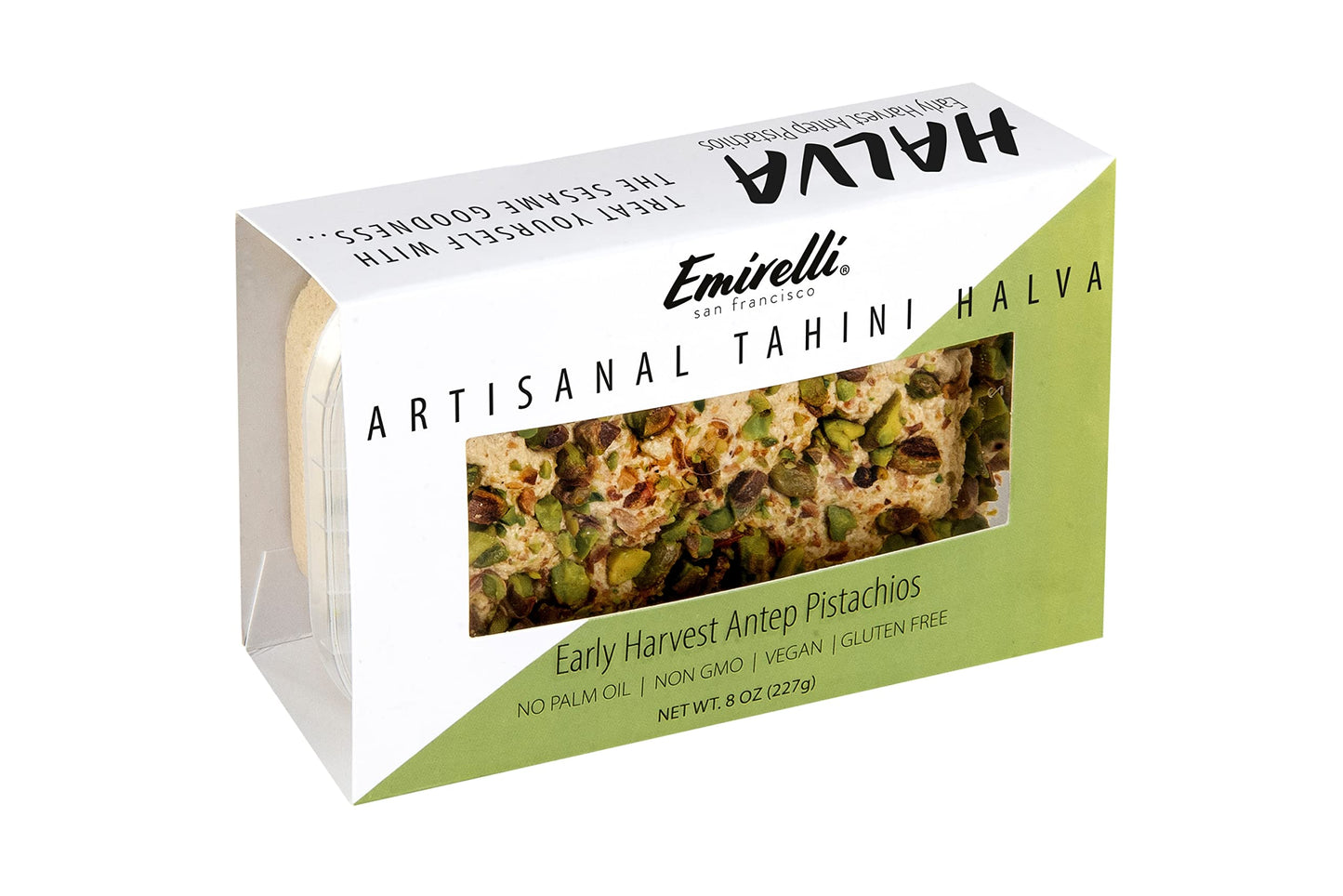 Emirelli Artisanal Halva Dessert - Authentic Middle Eastern Candy Turkish Sweets - Vegan Candy 55%-Tahini Halwa - Halvah Traditi