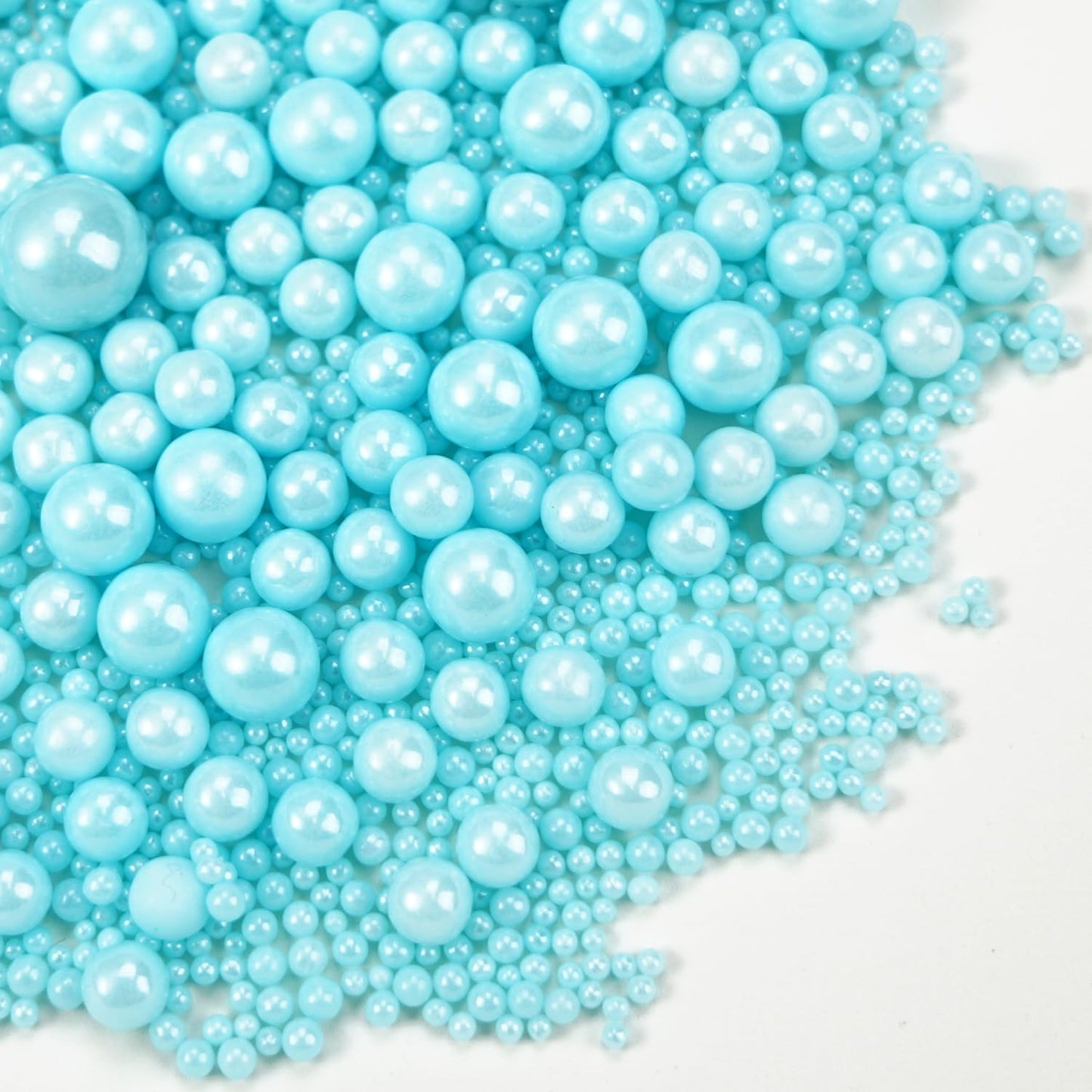 Dazzjoy Edible Pearls Sugar Sprinkles, 130g, Blue Pearl Dessert Sprinkles for Cake Decorating and Cupcake Toppers