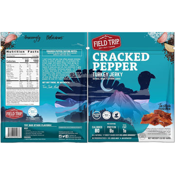 Fieldt Turkey Jerky,Crkd Pepper #7 2.2 Oz (Pack Of 9)