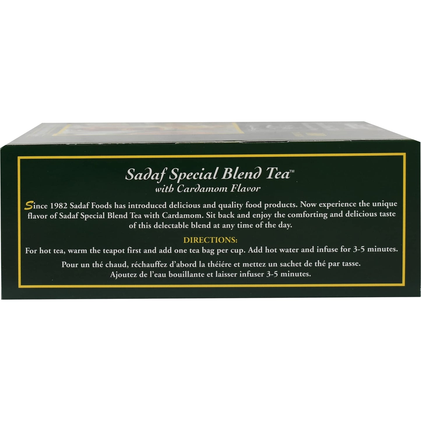 Sadaf Cardamom Tea Bags  Special Blend Cardamom Ceylon Black Tea  Quicktea Product Harvested In Sri Lanka  100 Bags (Pack Of 1)
