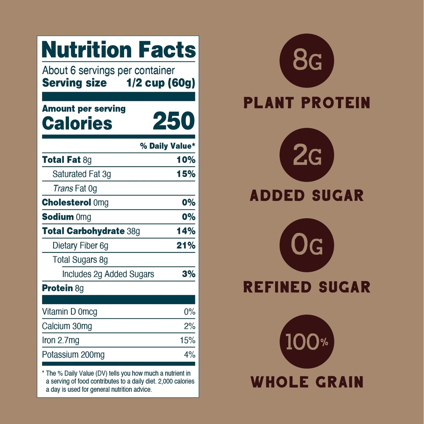 Seven Sundays Muesli Cereal, Early Riser Dark Chocolate Almond, 32 Oz (Pack of 4), Gluten Free, Og Refined Sugar, Enjoy Warm, Co