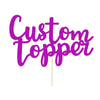 Personalized Cake Topper Birthday Cake Toppers 11 Colours Wedding Cake Topper With Any Text Numbers Double Sided Glitter Cake Decoration For Anniversary Baby Shower(Purple)