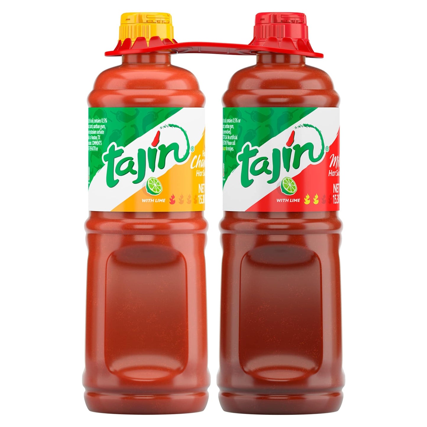 Tajin Fruity Chamoy Sauce 15.38Oz And Mild Hot Sauce 15.38Oz Bundle (Pack Of 2)