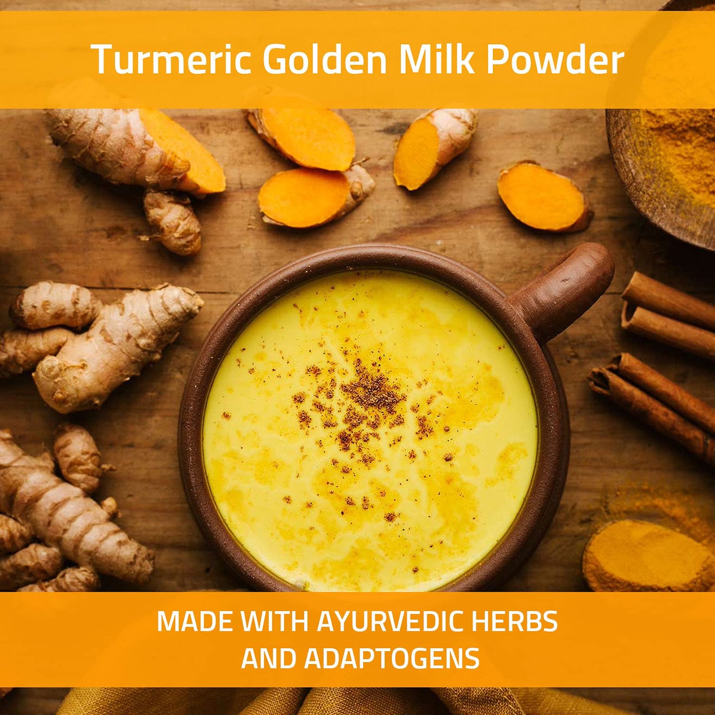 Turmeric Curcumin Powder with Black Pepper Powder 227g (8oz) - Instant Drink Mix Powder Turmeric Curcumin Powder | Instant Drink