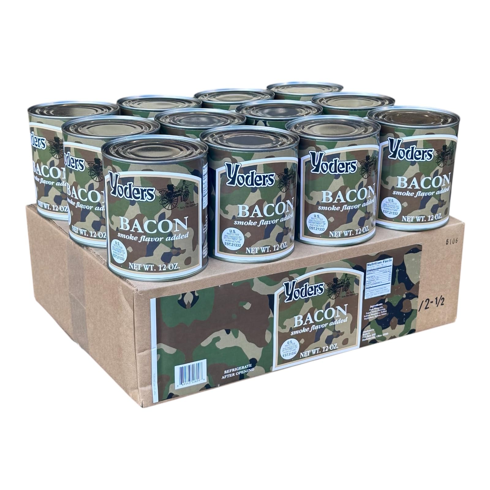 Yoders Bacon Full Case Of 12 Cans