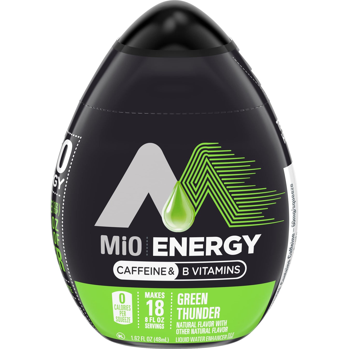 Mio Energy Liquid Water Enhancer, Green Thunder, 1.62 Fl Oz, Pack of 2