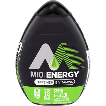 Mio Energy Liquid Water Enhancer, Green Thunder, 1.62 Fl Oz, Pack of 5, Purple