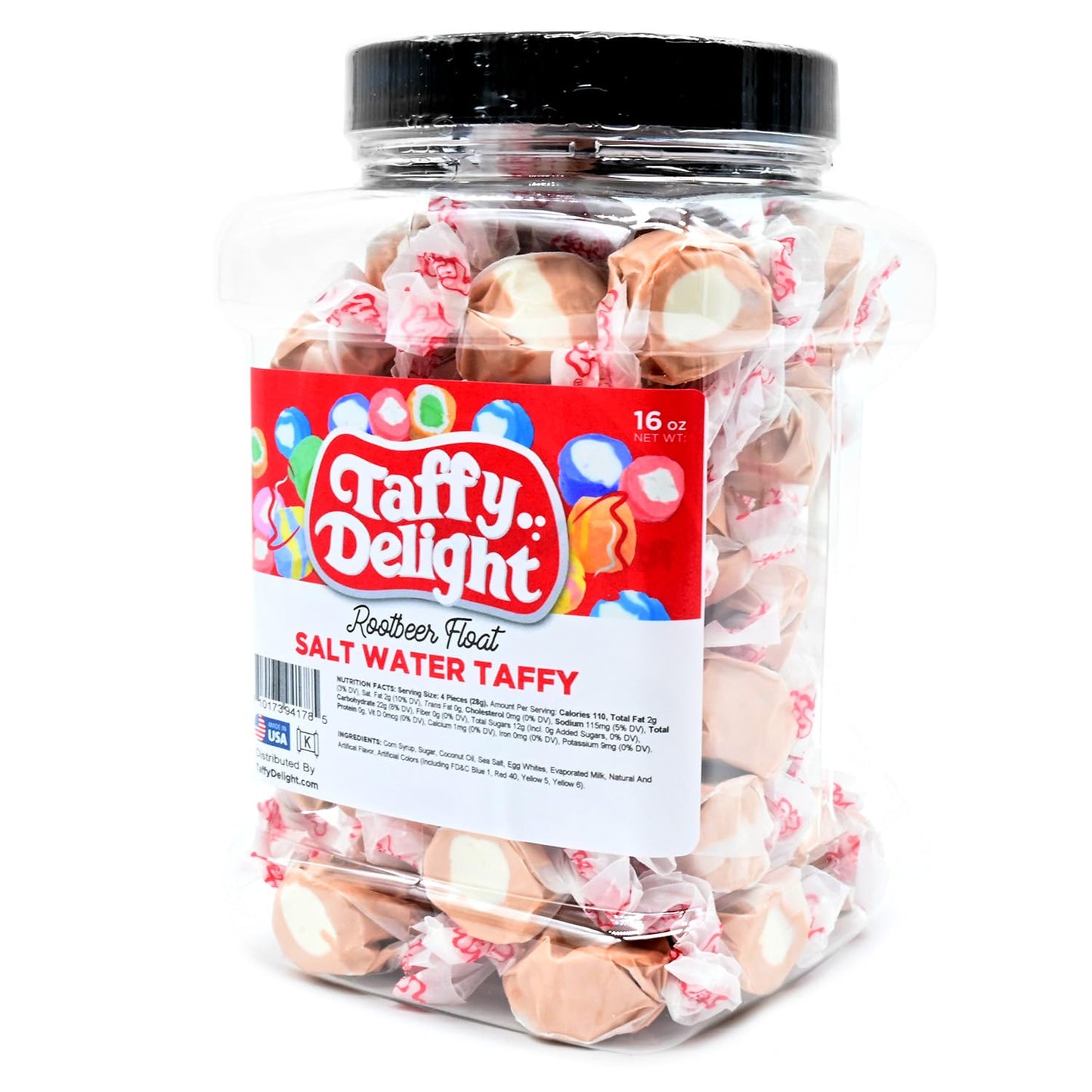 Taffy Delight Salt Water Taffy (16Oz, Rootbeer Float)