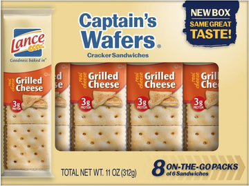 Lance Captains Wafers Crackers Grilled Cheese 8 Count (Pack Of 3)