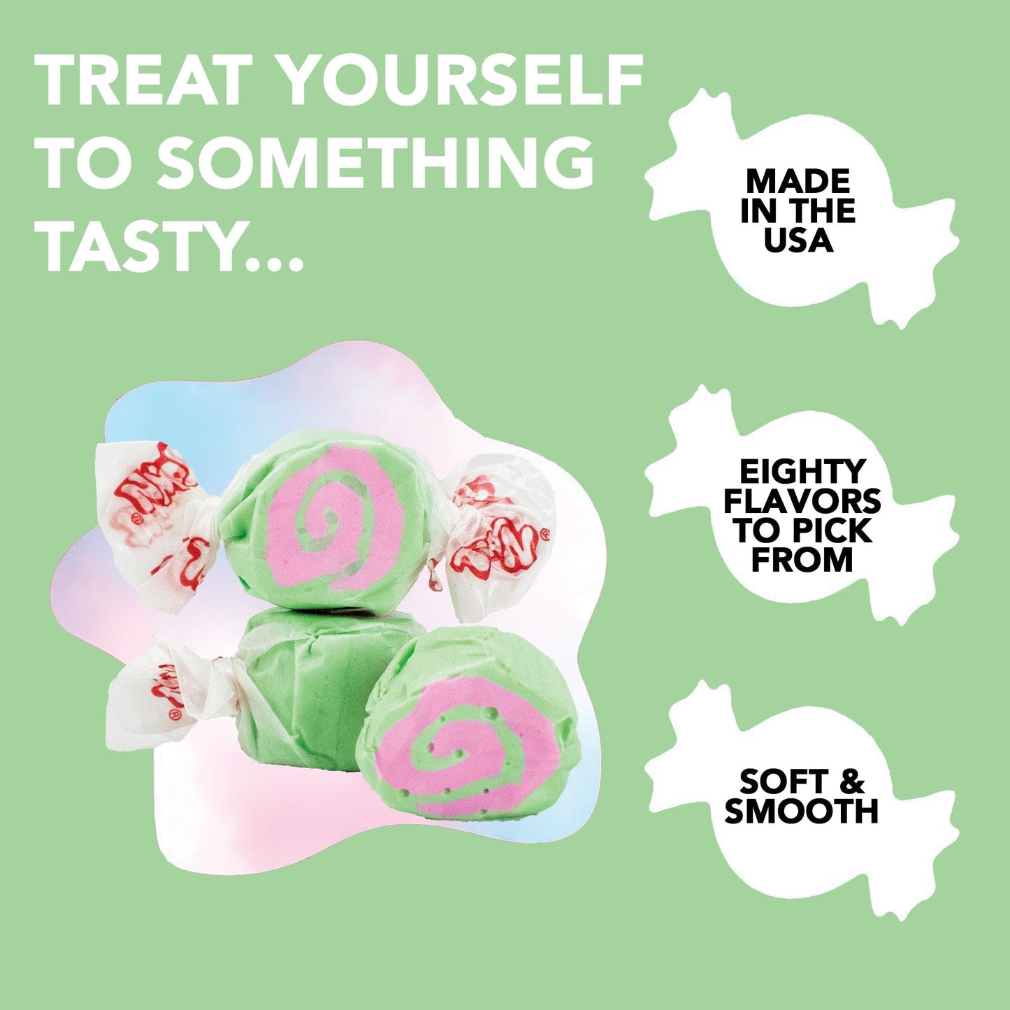Taffy Town Saltwater Taffy - Cherry Limeade | Gourmet | Nougat-Style Candy | Soft & Delicious | Summer Snack Treats | Party Good
