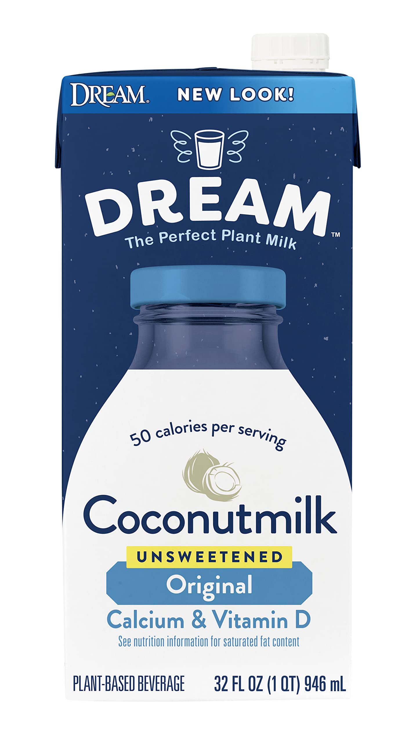 Coconut Dream Enriched Coconut Drink, Original Unsweetened, 32 Oz (Pack of 12)