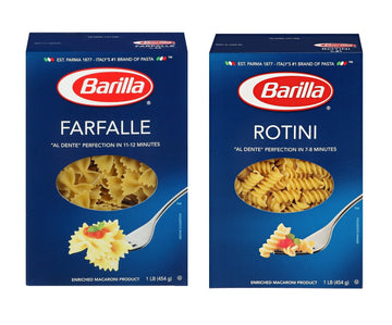 Barilla Pasta Variety Pack - Farfalle & Rotini, 16 Ounce (Pack of 4)