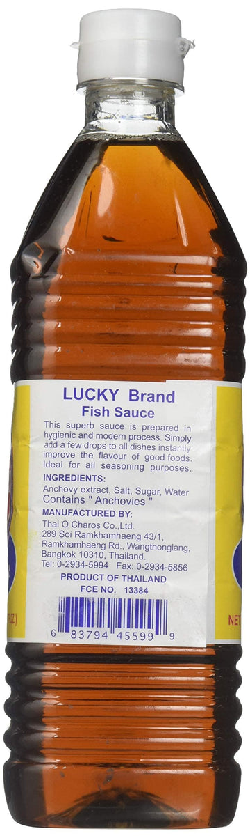 Lucky Brand Premium Thai Fish Sauce 23 Fl.Oz Crafted For Dressings And Marinades For A Sweet, Tangy And Spicy Flavor, Pack Of 1