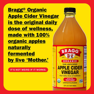 Bragg Organic Apple Cider Vinegar - Raw & Unfiltered, 32 fl oz, Pack of 1
