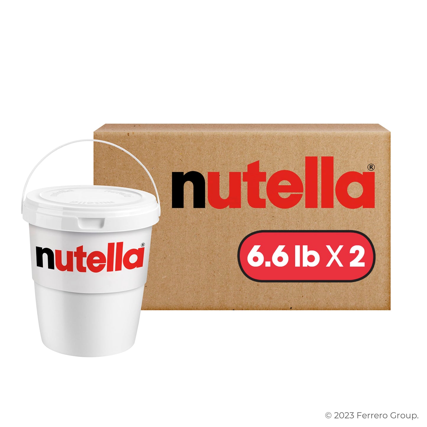 Nutella Hazelnut Spread Food Service Tub, Baking Supplies, Great For Restaurants And Bakeries, Two Bulk Tubs, 13.2 Lb Total