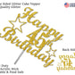 45 Birthday Cake Topper Gold Glitter, Party Decoration Ideas, Premium Quality, Sturdy Doubled Sided Glitter, Acrylic Stick. Made