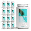 Something & Nothing Sparkling Water - Flavoured, Vegan, Low Calorie, 350ml Cans, Pack of 12, Grape & Lemon Juice, Cucumber
