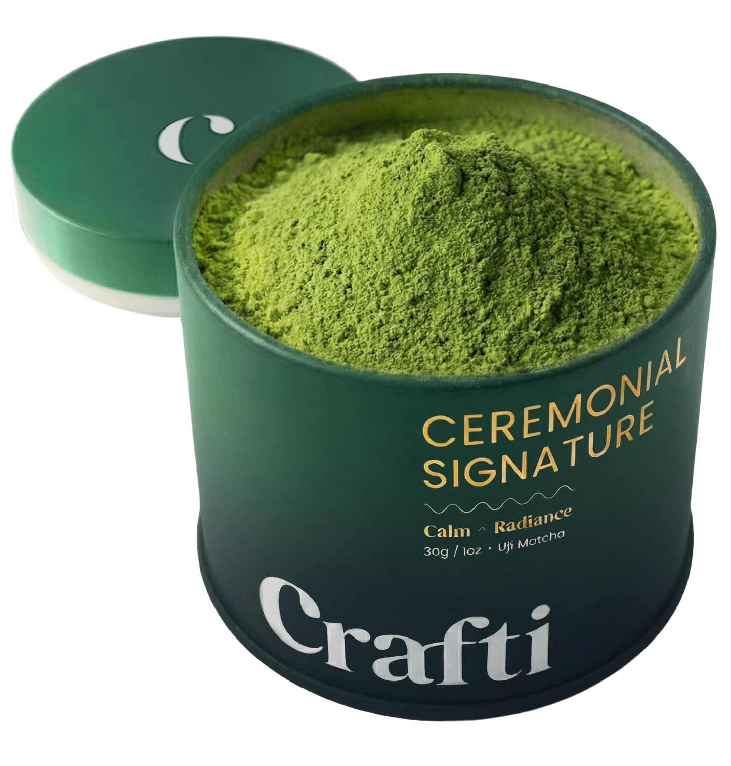 Crafti Signature Ceremonial Grade Matcha Powder | 100% First Harvest | Unsweetened Authentic Japanese Matcha Green Tea Powder From Uji  Kyoto (30G / 1.06Oz)