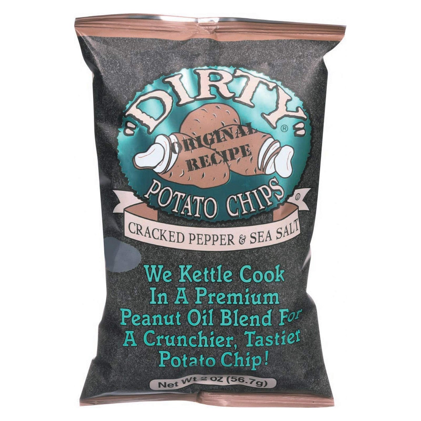 Dirty Potato Chips Cracked Pepp+B235er & Sea Salt (25x2 OZ)