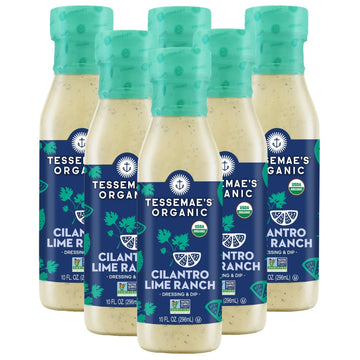 Tessemae's All Natural Salad Dressing - Fresh Flavors for Every Plate (6 pack, CILANTRO LIME RANCH)