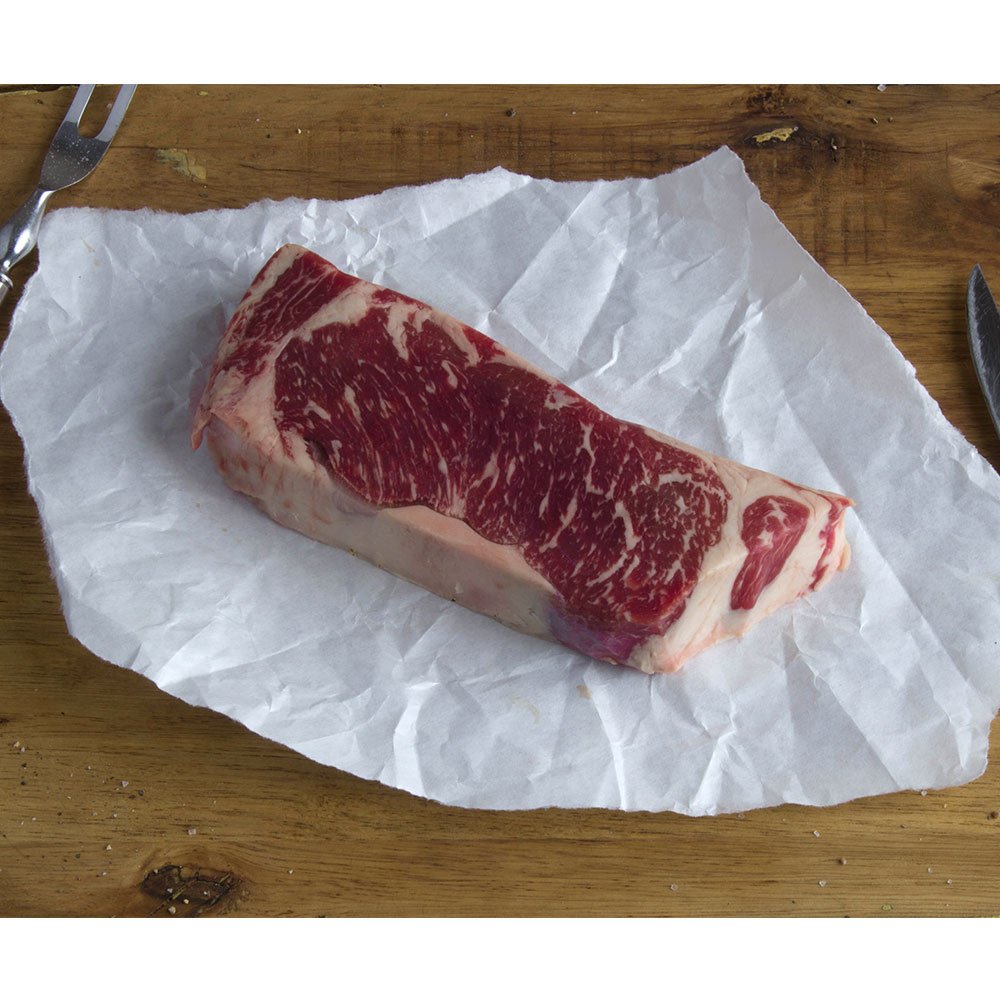 Nebraska Star Beef USDA Prime Aged Angus New York Strip with Signature Seasoning - 28 oz (2x 12oz Strips, 1x Seasoning Bottle)