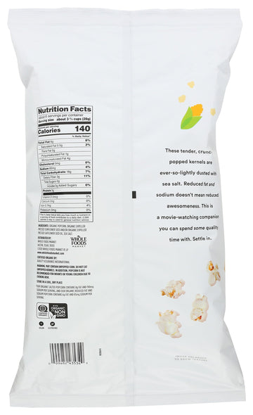 365 by Whole Foods Market Organic Reduced Fat & Sodium Popcorn, 6 Ounce