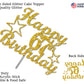 67 Birthday Cake Topper Gold Glitter, Party Decoration Ideas, Premium Quality, Sturdy Doubled Sided Glitter, Acrylic Stick. Made