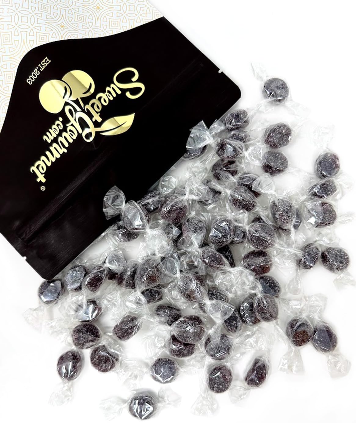 Sweetgourmet Sugar-Free Licorice Flavored Italian Jellies | Individually Wrapped | 1 Pound