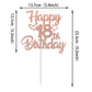 YCTHUNFISH 18th Birthday Cake Topper Glitter Heart Star Rose Gold Bamboo Decoration