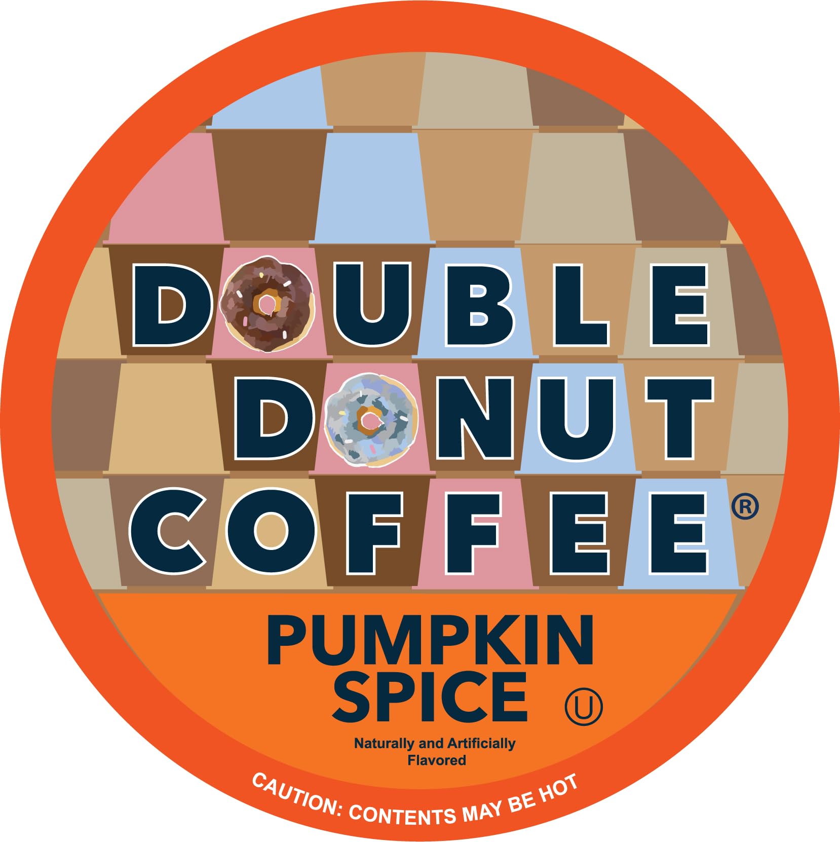 Double Donut Coffee Pumpkin Spice Coffee Pods, Medium Roast, 48 Count for Keurig K Cups