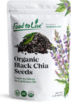 Food To Live - Organic Black Chia Seeds, 1 Pound Non-Gmo, Whole, Sproutable, Vegan, Kosher, Keto, Sirtfood, Bulk. Rich In Essential Fatty Acids, Fiber, Protein.