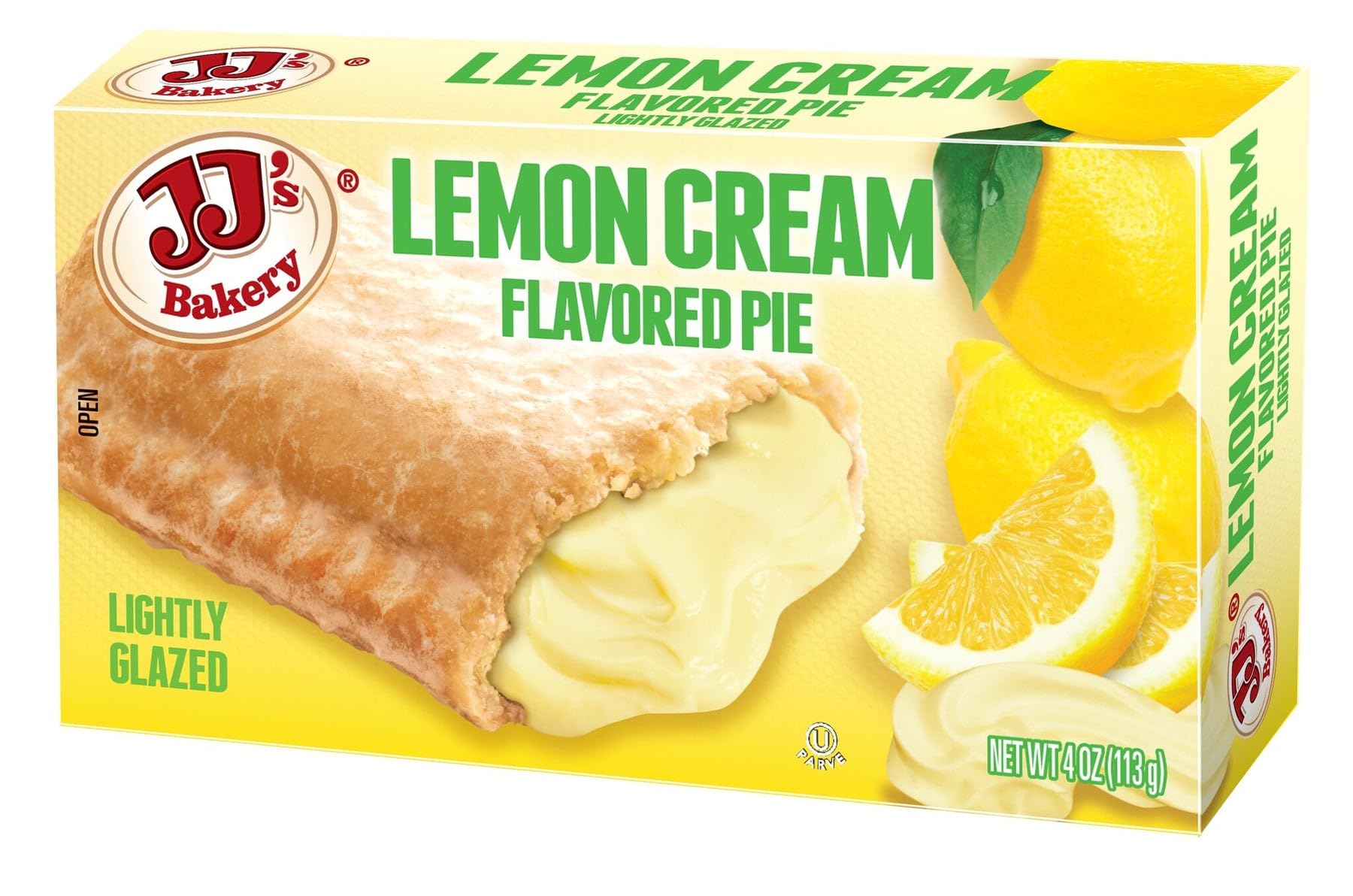 JJ's Bakery Lemon Cream Snack Pies, Individual Dessert, Fresh-Baked, Perfect for Snacks, Nut-Free, Kosher Parve, 4 Oz Each (Pack