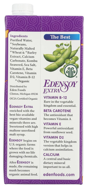 Eden Foods Extra Organic Original Fortified Soymilk, 32 oz