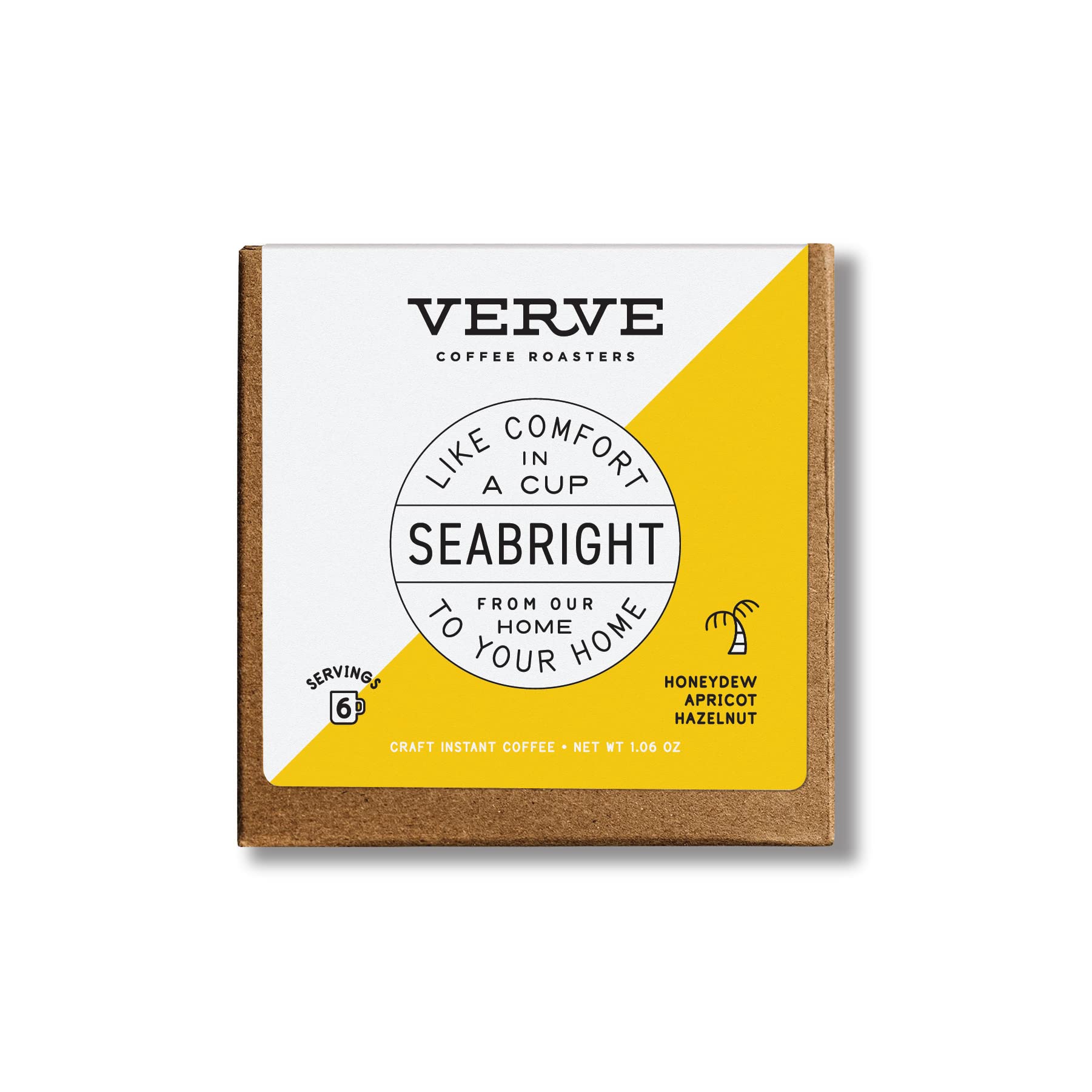 Verve Coffee Roasters Craft Instant Coffee Seabright House Blend  Medium Roast, Ground, Hand-Roasted  Enjoy Hot Or Cold  Up To 6